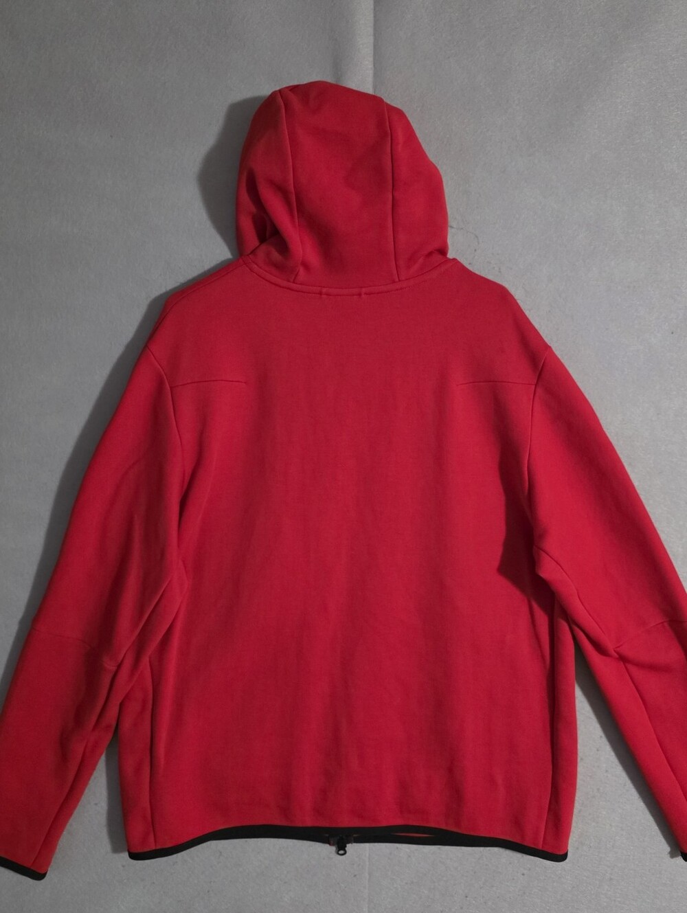 Nike Mens Red Sportswear Tech Fleece Full Zip Hoodie Jacket CU4489 Size XL - Picture 9 of 12